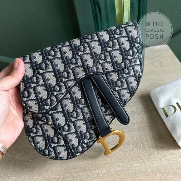 ❌SOLD❌Christian Dior Saddle Crossbody Beige Oblique Jacquard Belt Bag Pouch - Picture 3 of 10